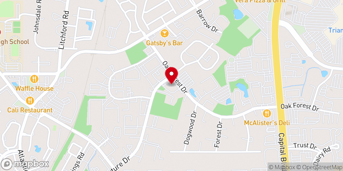 Map showing location of Vision Church RDU