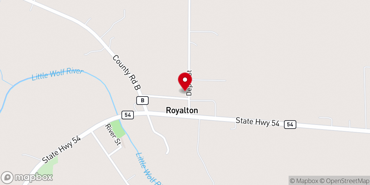 Map showing location of Royalton Christian Church