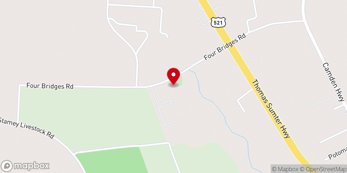 Map showing location of St Mark Four Bridges Church