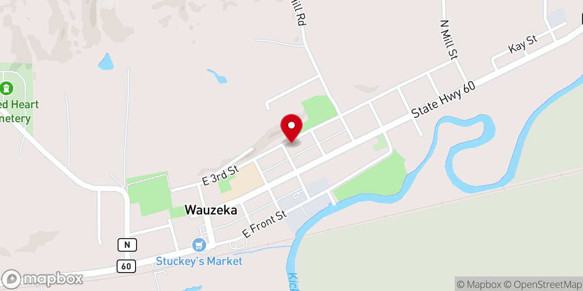 Map showing location of Saint Paul Evangelical Lutheran Church