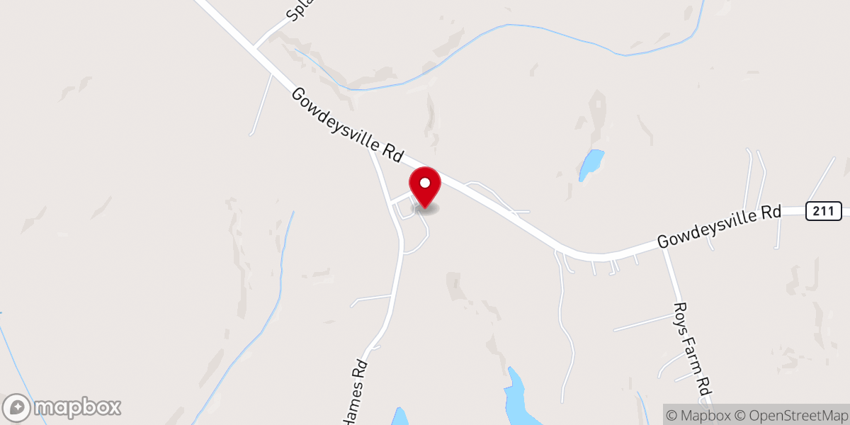 Map showing location of Rehobeth Church
