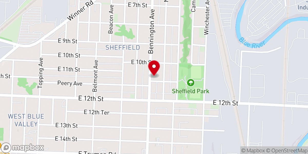 Map showing location of Our Lady of Peace Parish