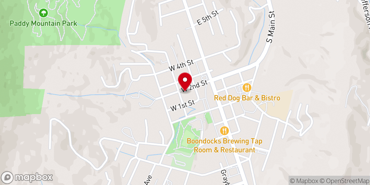 Map showing location of West Jefferson Untd Methodist Church