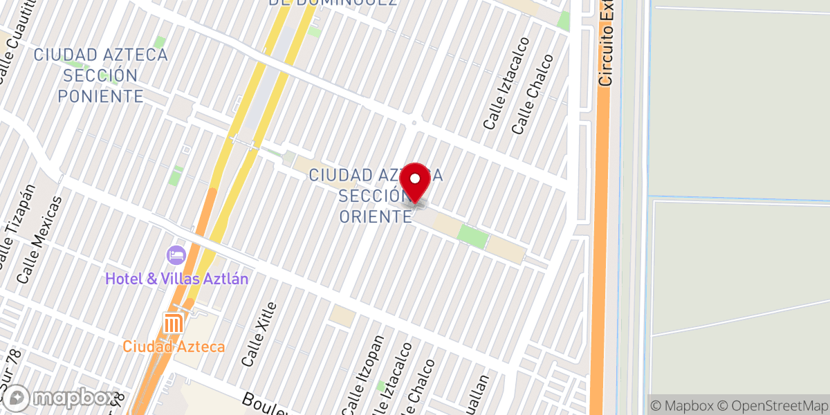 Map showing location of Parroquia de Nuestra Señora de Guadalupe Reina de los Ángeles