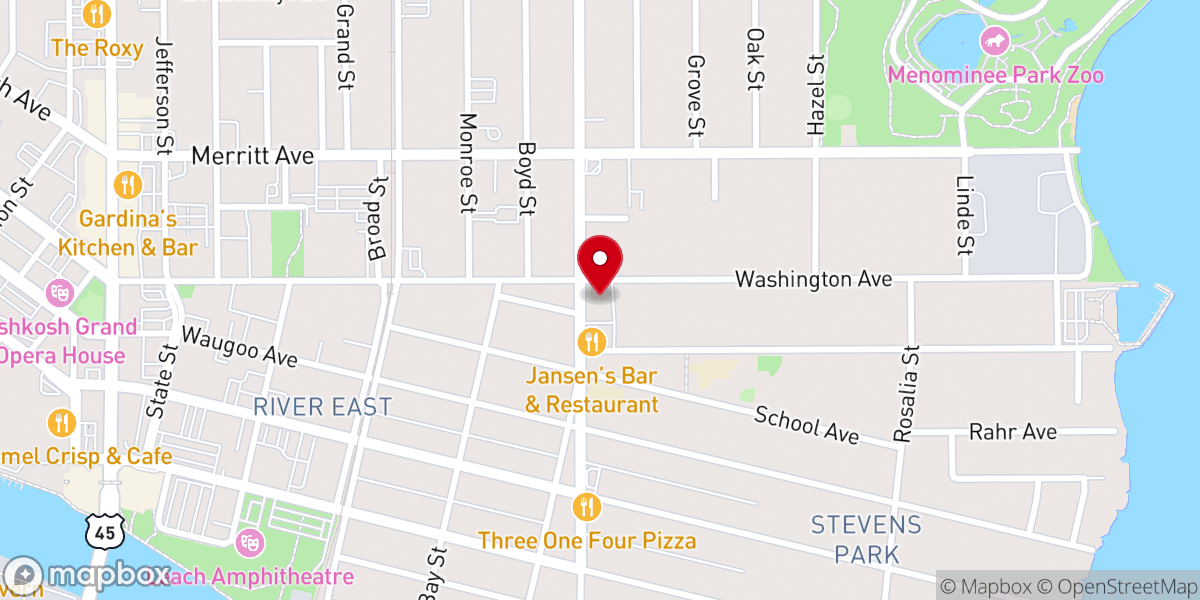 Map showing location of Trinity Evangelical Lutheran Church