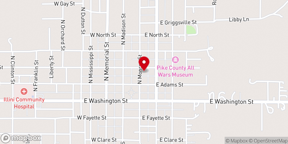 Map showing location of Pittsfield United Methodist Church