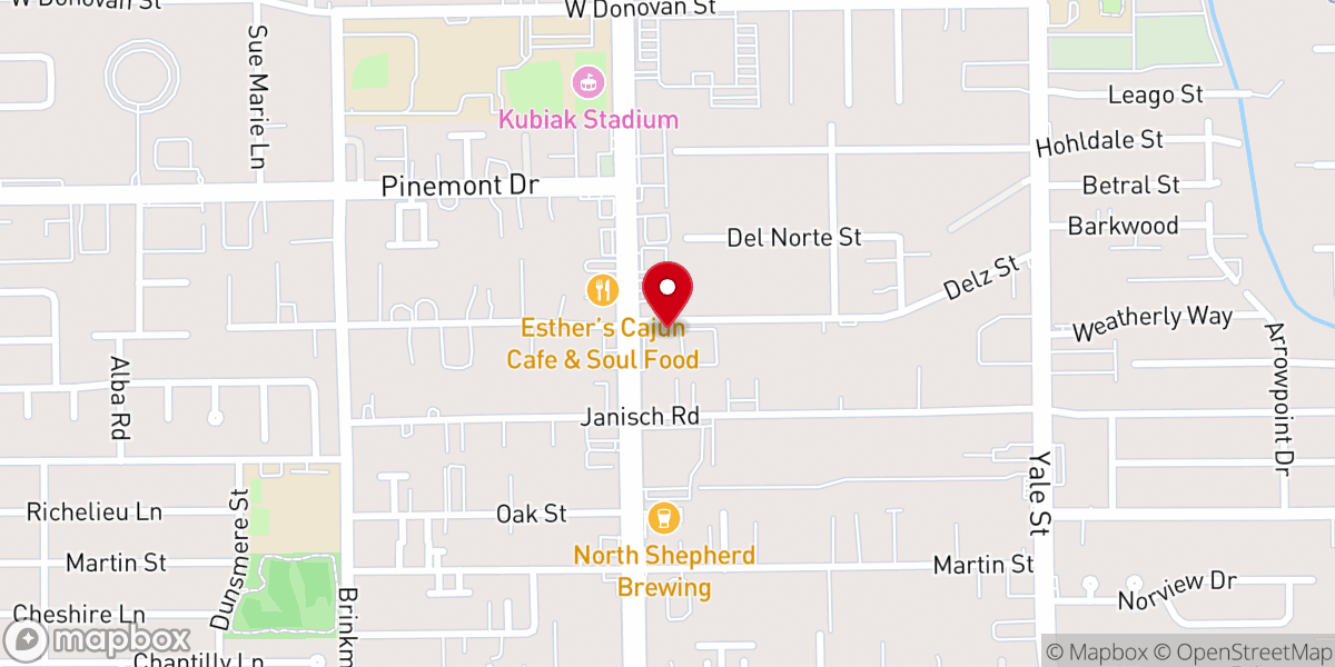 Map showing location of Garden Oaks Church of Christ