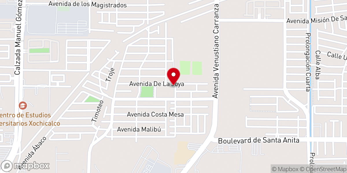 Map showing location of Parroquia del Espíritu Santo