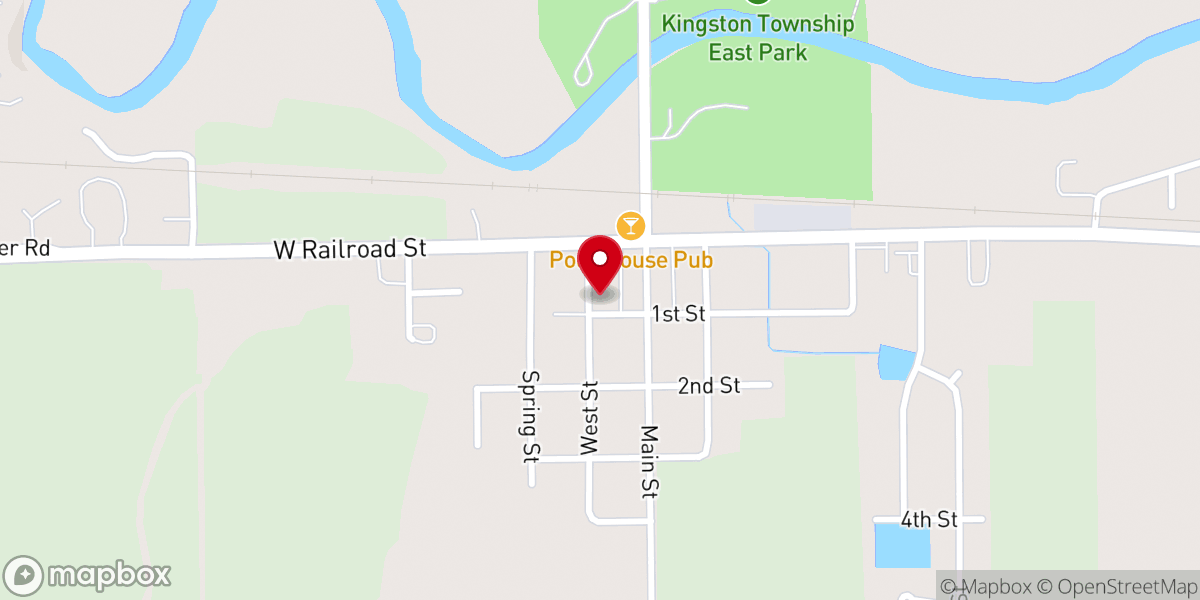 Map showing location of Kingston United Methodist Church