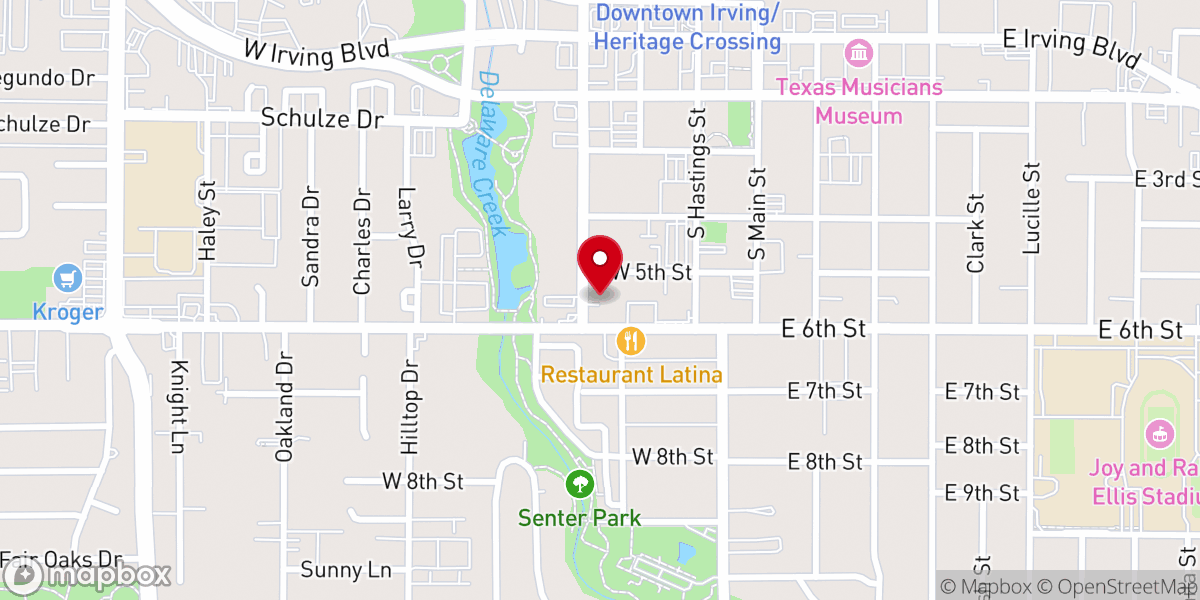 Map showing location of St. Mark's Episcopal Church