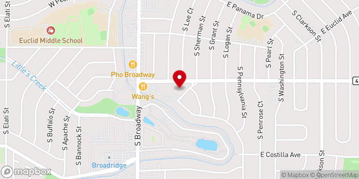 Map showing location of Skyview Presbyterian Church