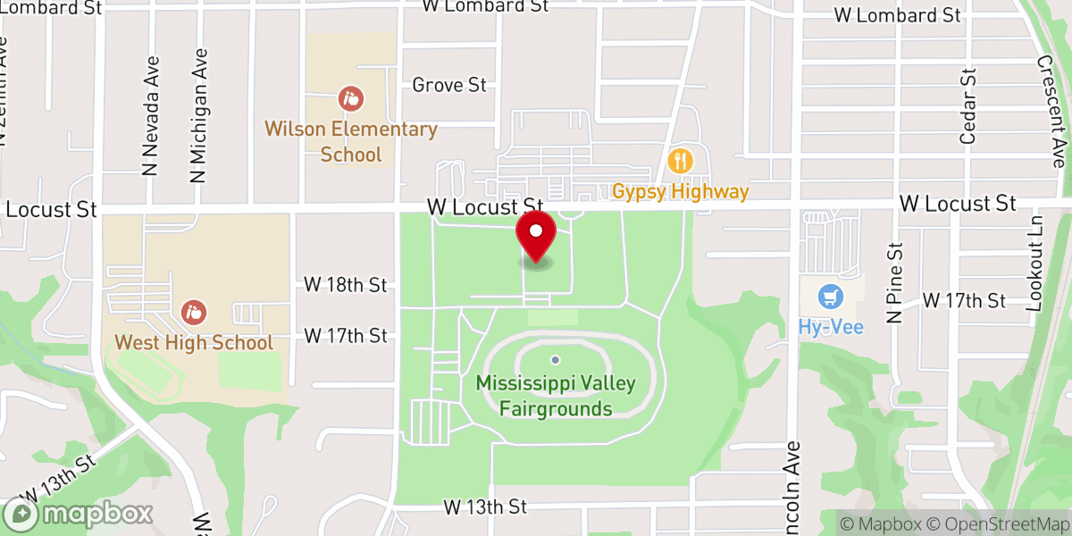 Map showing location of Mississippi Valley Fair