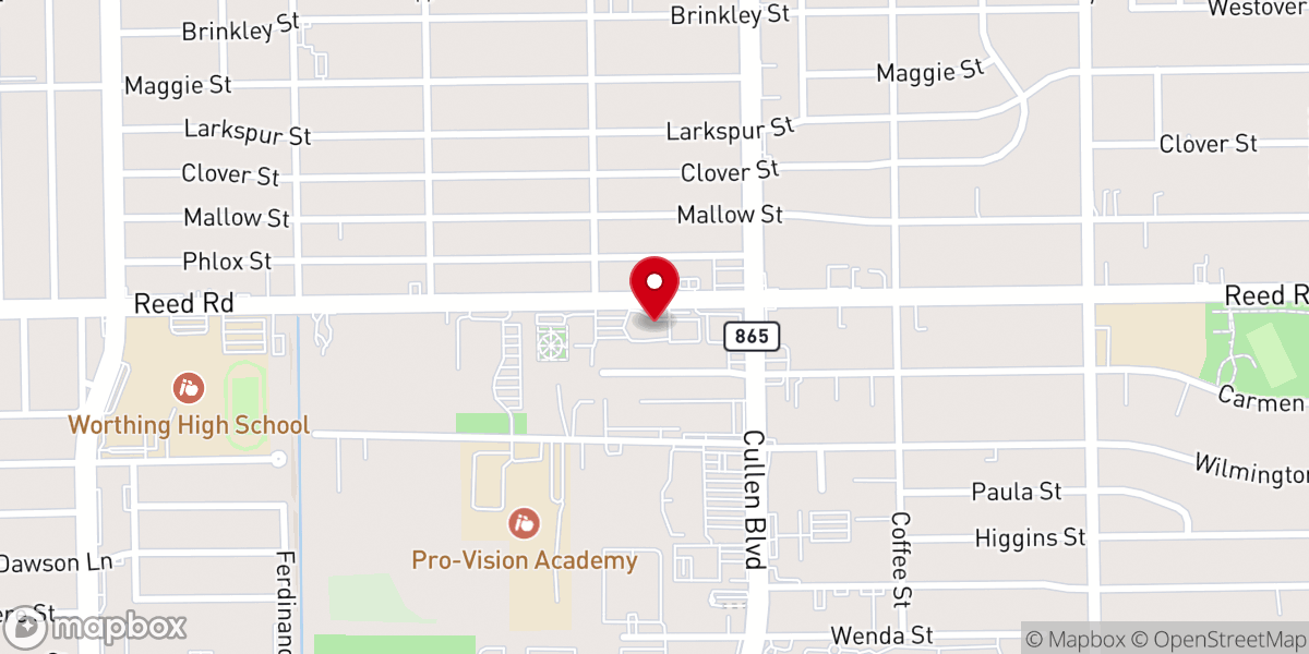 Map showing location of St. Francis Xavier Catholic Church