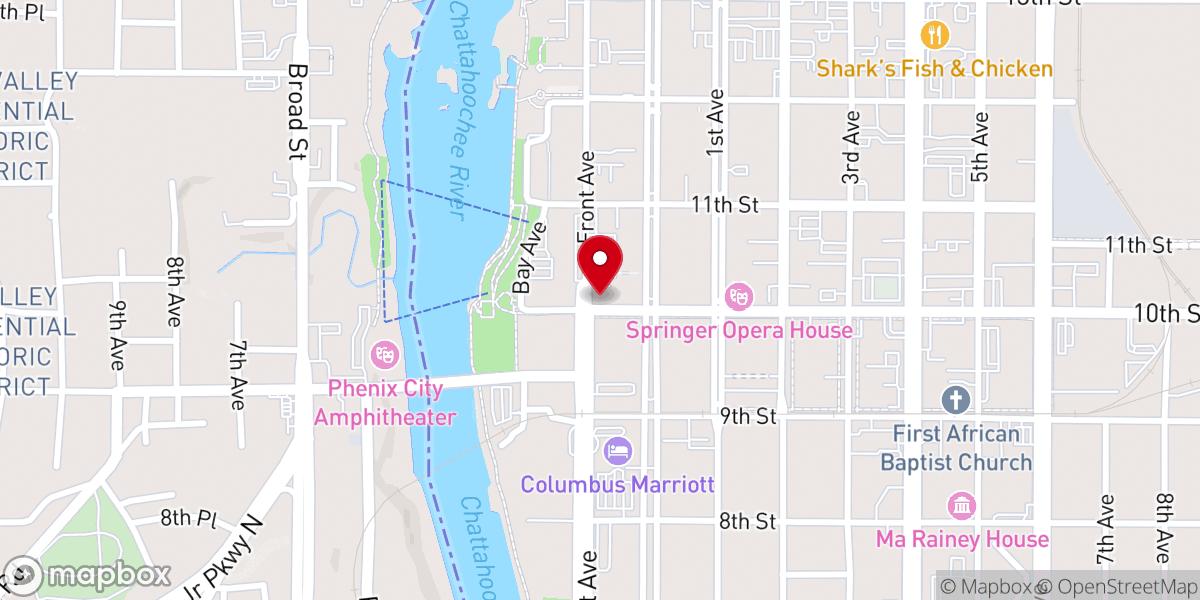 Map showing location of Teen Challenge Job Training Inc