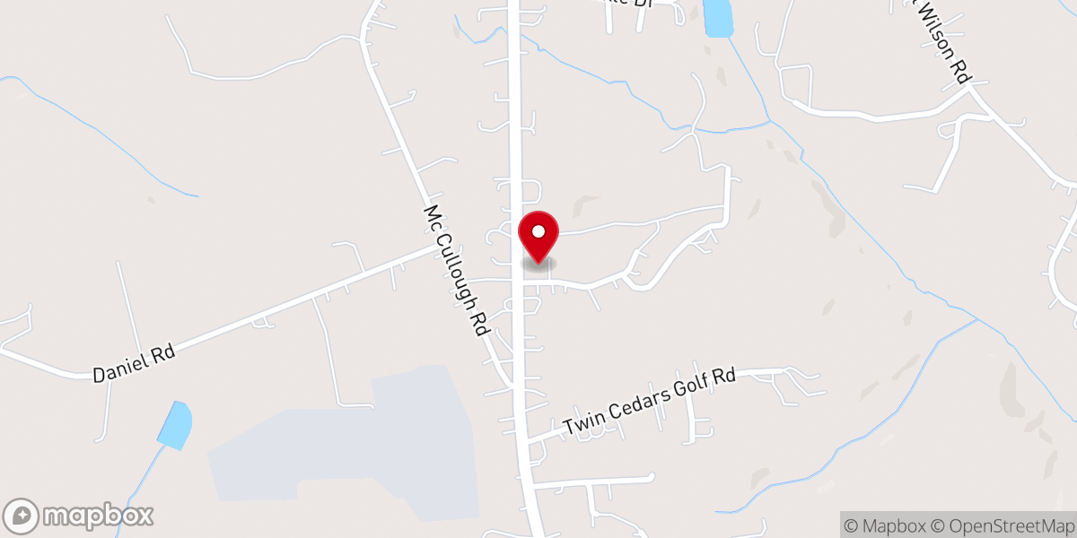Map showing location of Holy Cross Lutheran Church