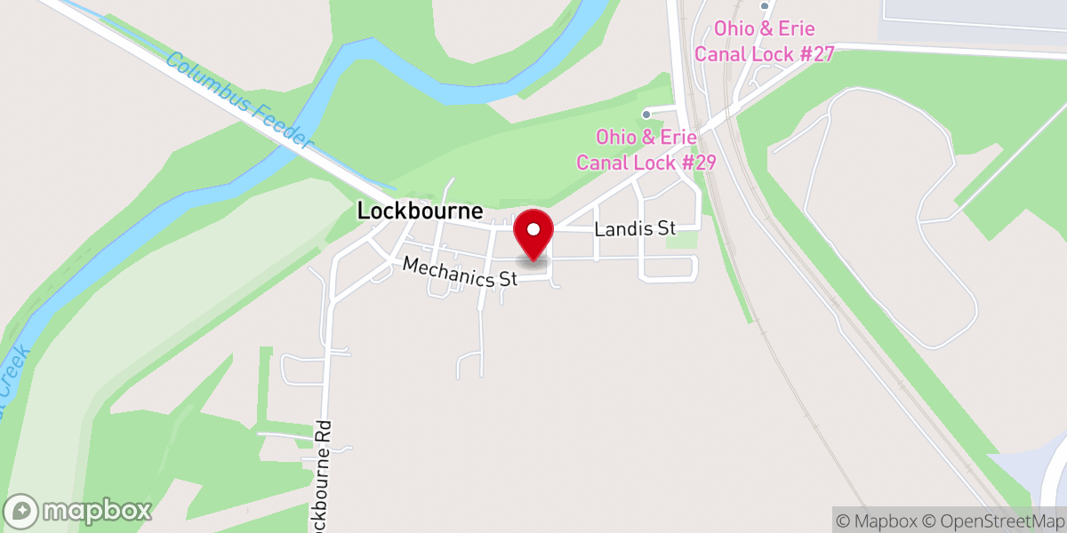 Map showing location of Lockbourne United Methodist Church