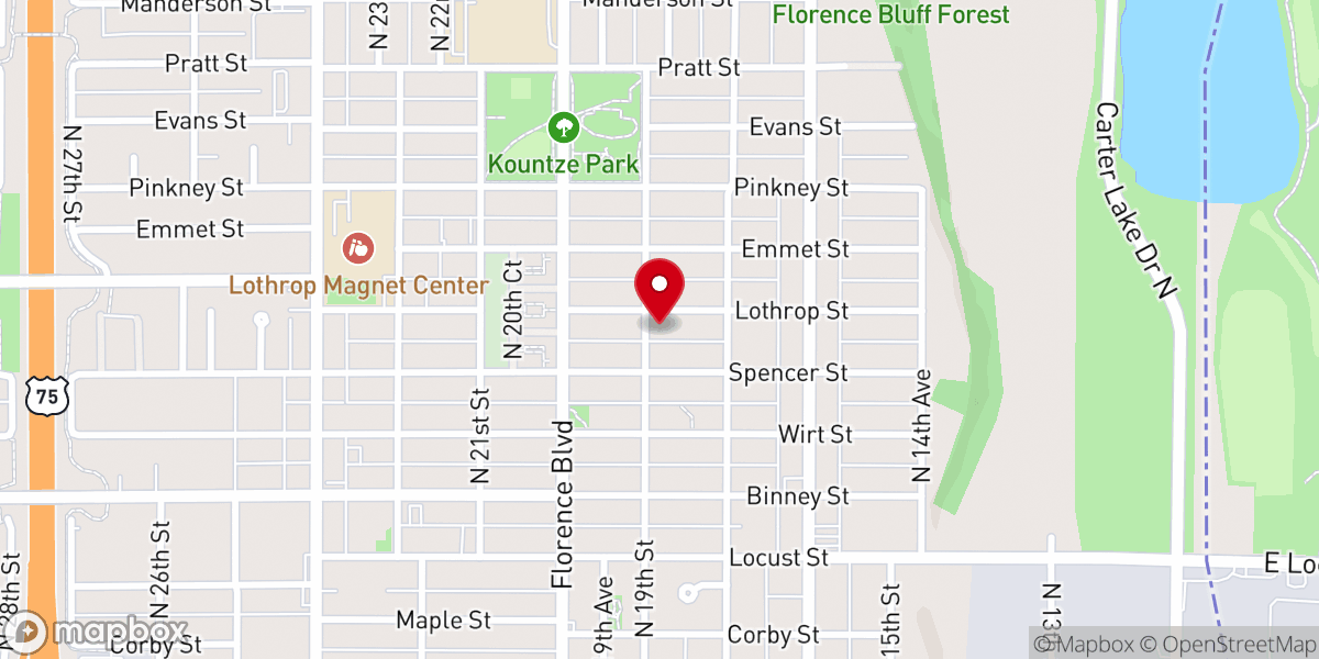 Map showing location of Rising Star Baptist Church