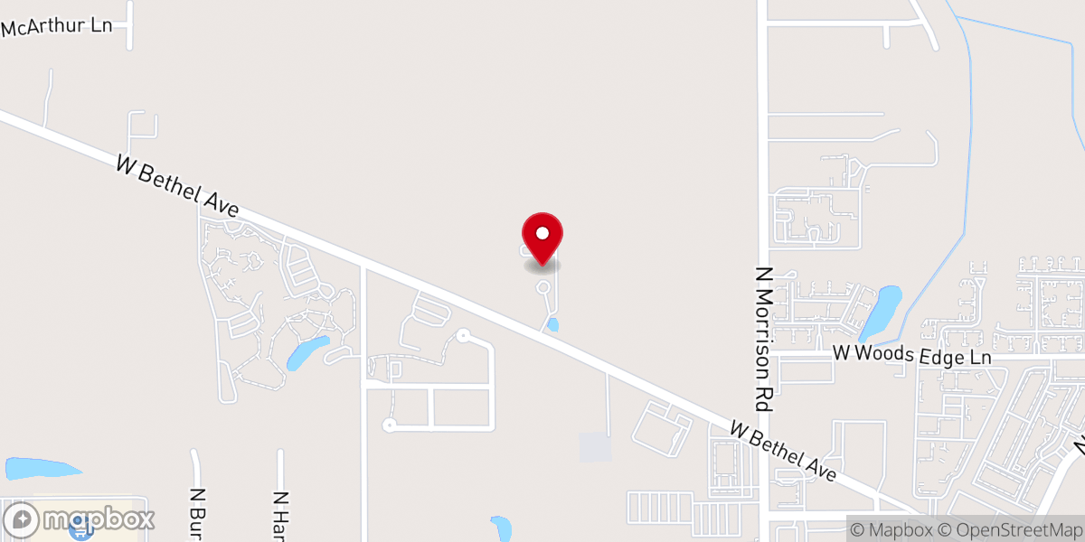 Map showing location of River of Life Church