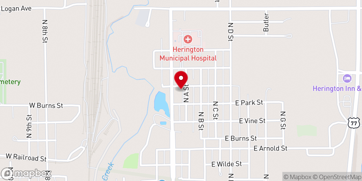 Map showing location of St. John the Evangelist Catholic Parish Hall