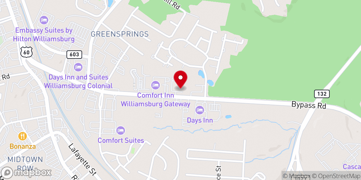 Map showing location of COLONIAL INDEPENDENT BAPTIST CHURCH - Potomac Room, Holiday Inn