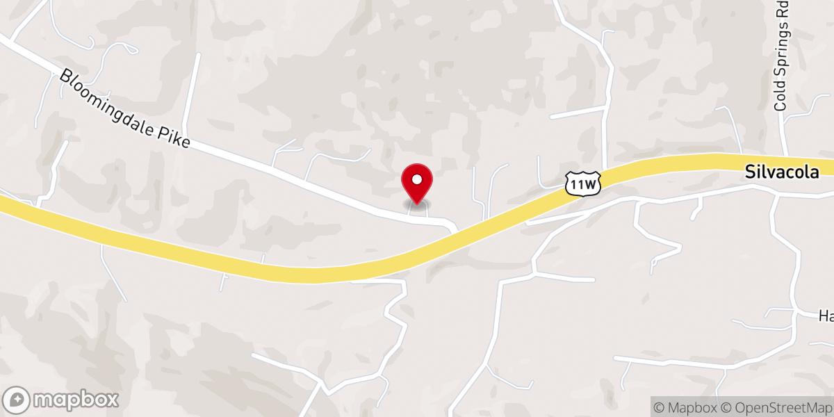Map showing location of Holly Springs Church