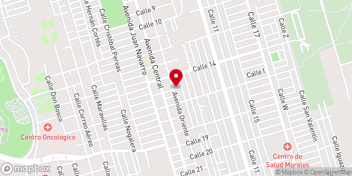 Map showing location of Iglesia Bautista Maranatha