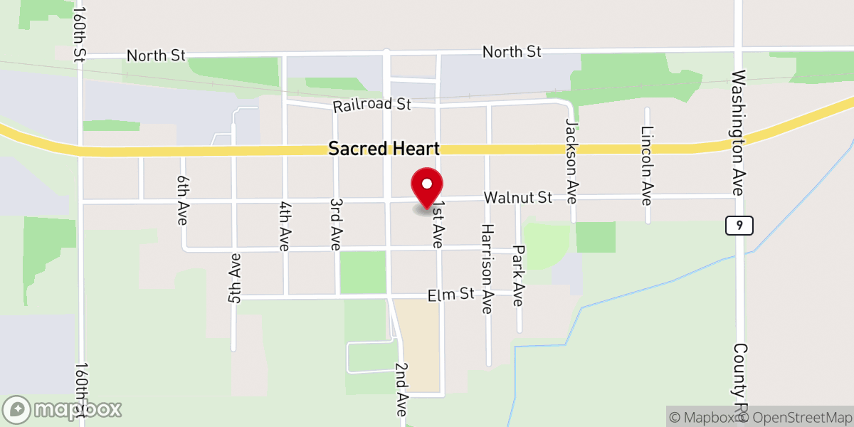 Map showing location of Our Savior's Lutheran Church