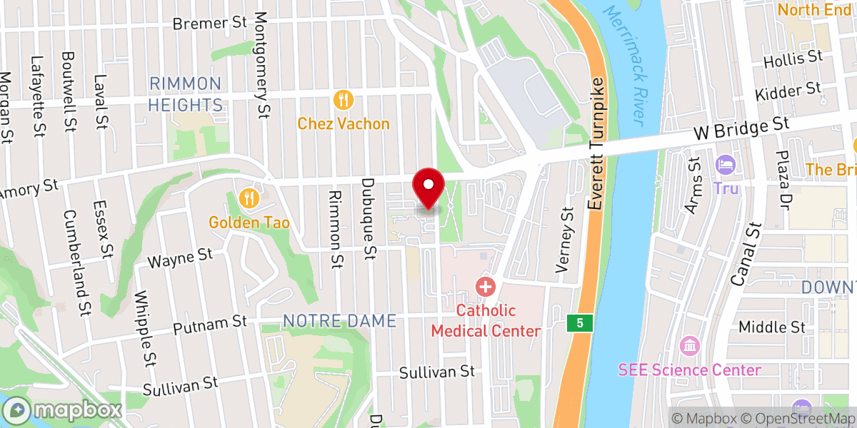 Map showing location of St Marie Rectory