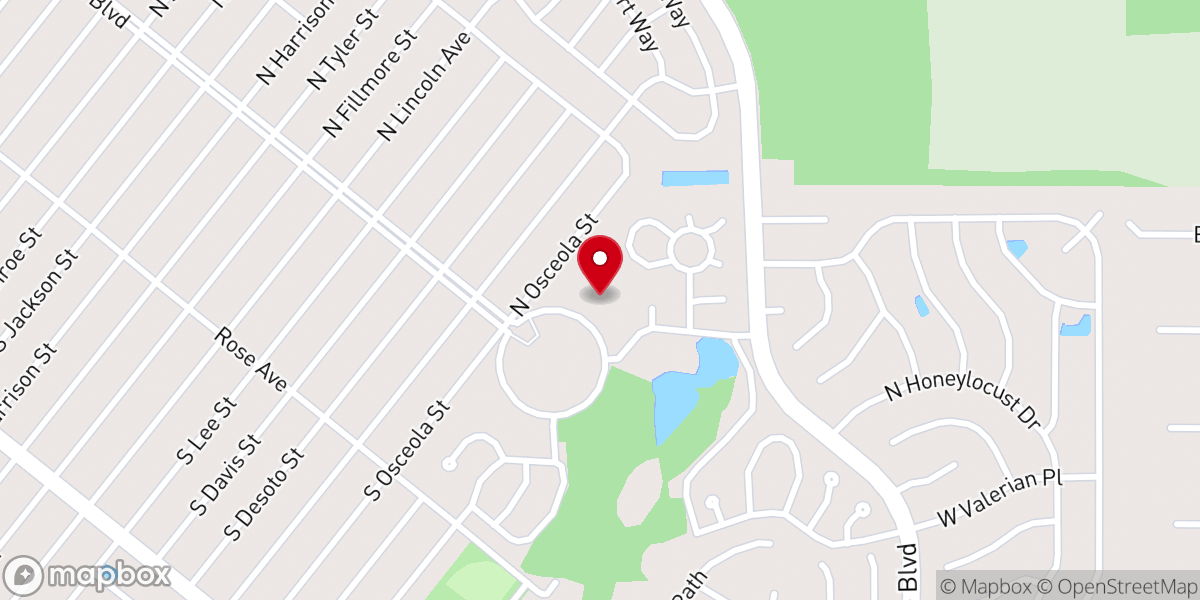 Map showing location of Beverly Hills Community Church