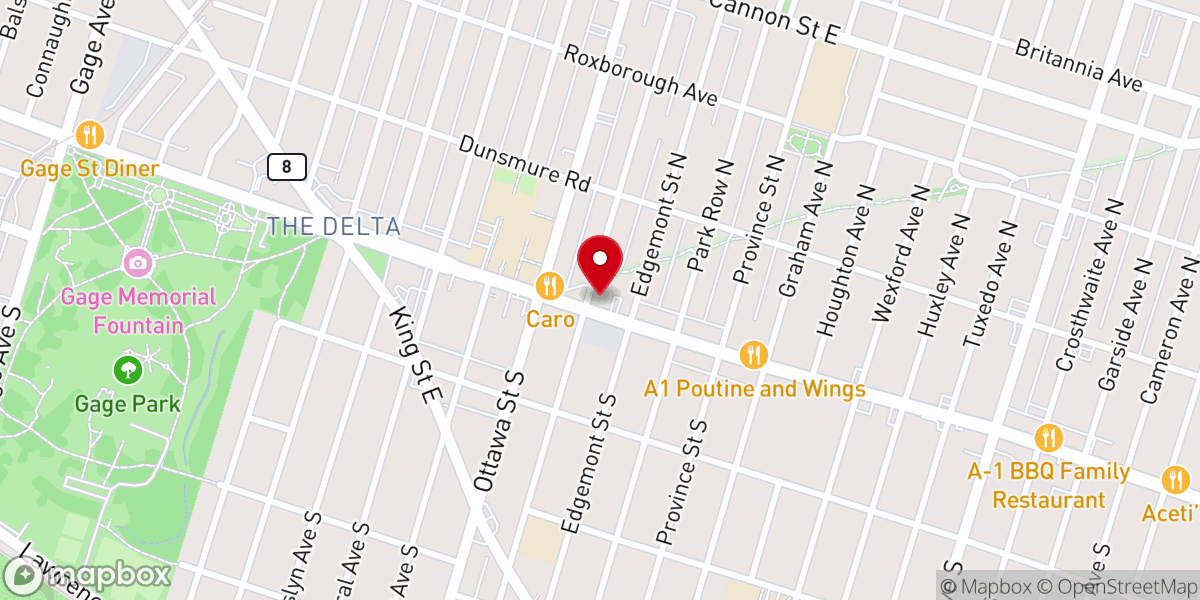 Map showing location of St. Enoch's Presbyterian Church