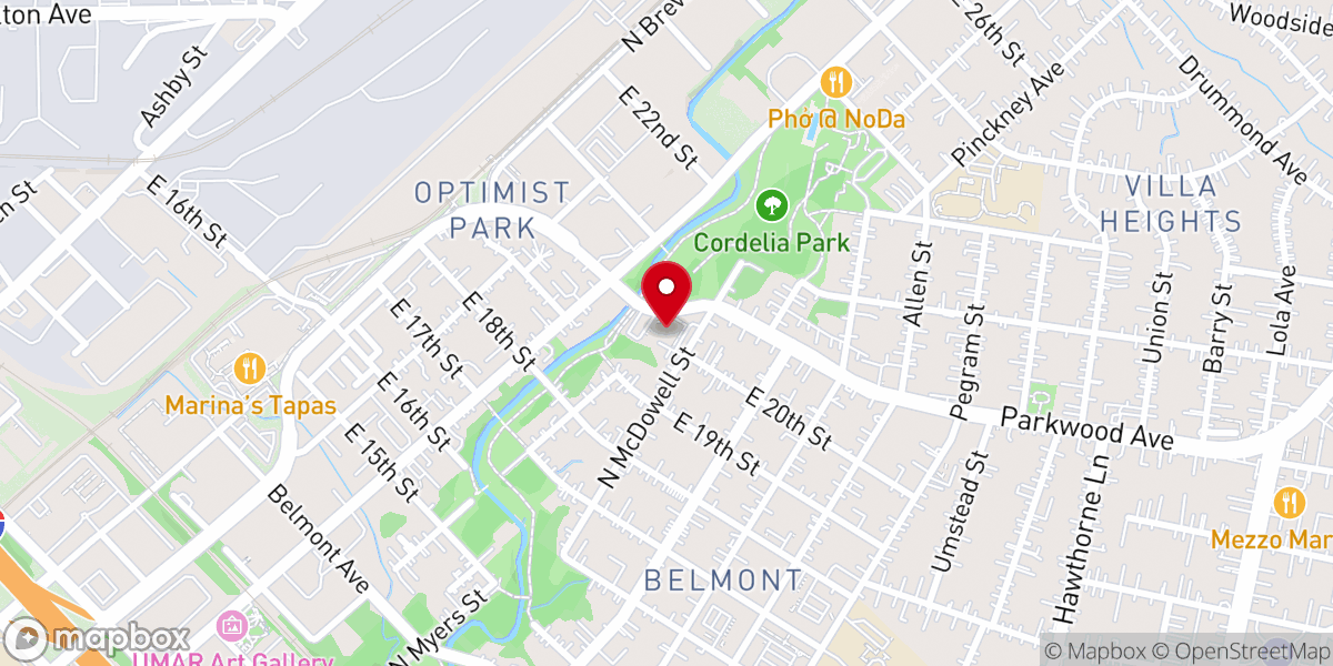 Map showing location of Charlotte Fellows Program