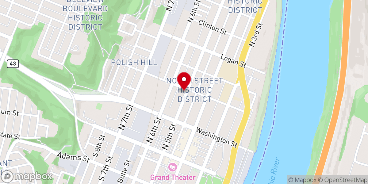 Map showing location of Calvary Church