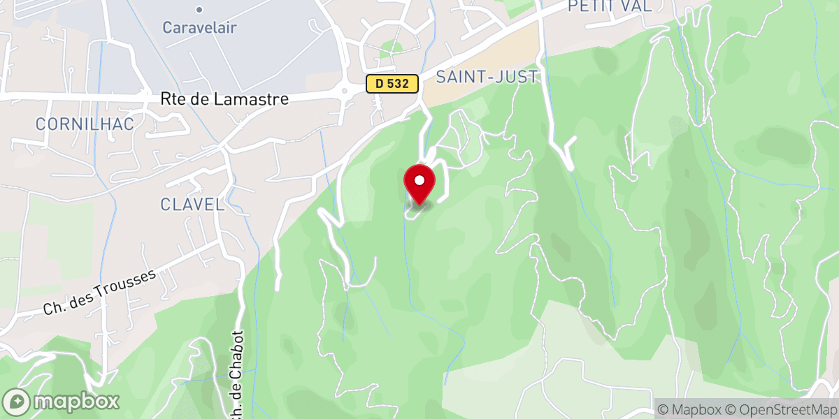 Map showing location of Monastère Bodhinyanarama