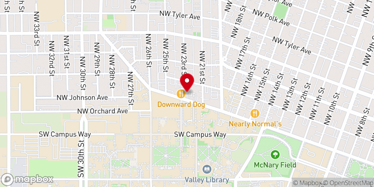Map showing location of Corvallis Mennonite Fellowship