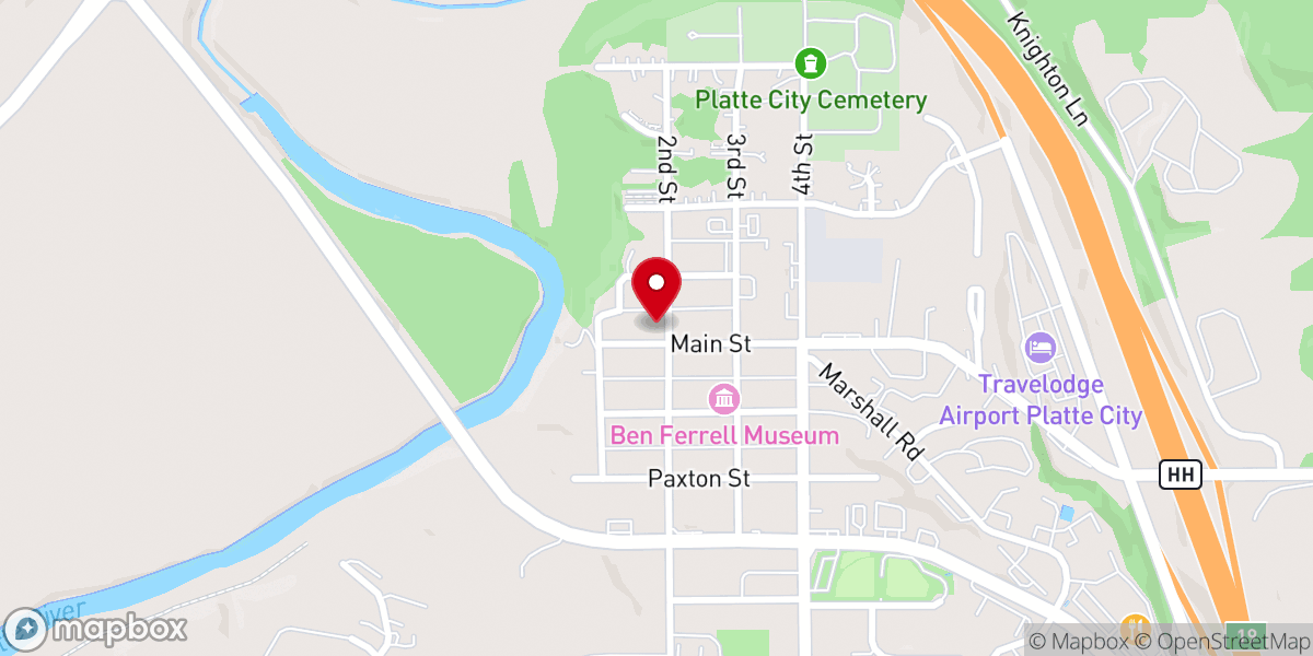 Map showing location of Church