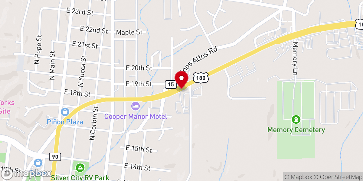 Map showing location of New Hope Revival Church