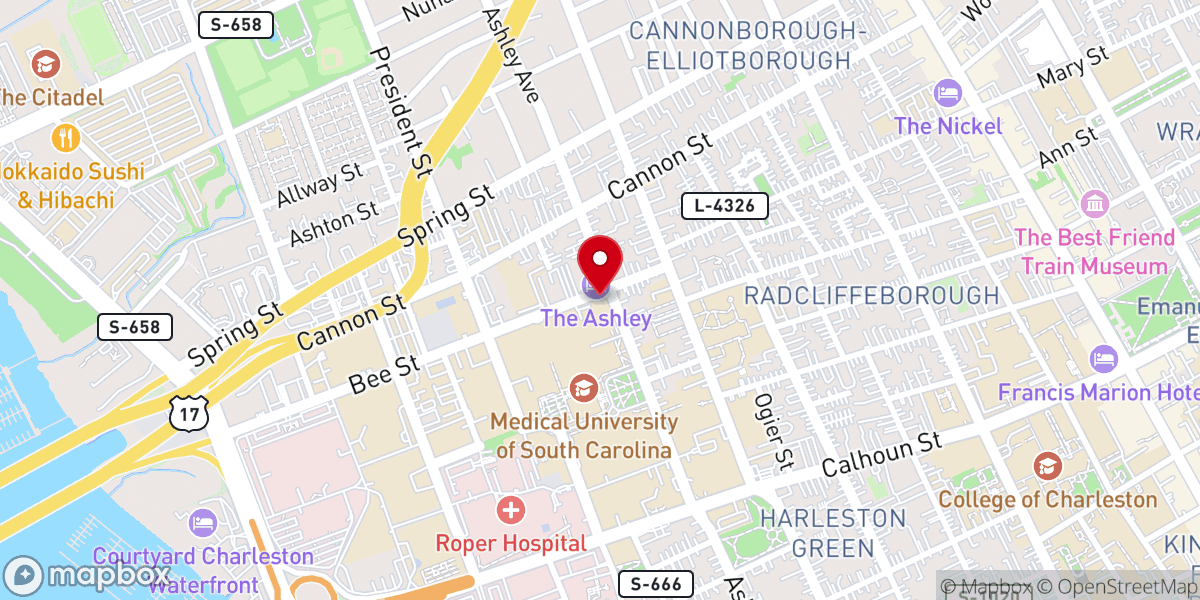 Map showing location of St. Luke's Chapel