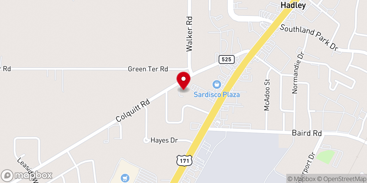 Map showing location of Liberty Baptist Church
