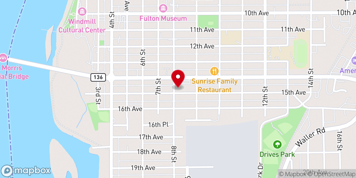 Map showing location of First Christian Reformed Church