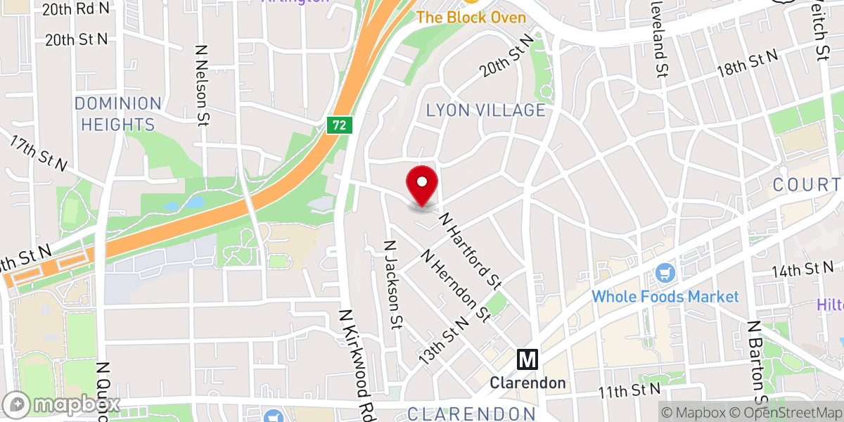 Map showing location of MI-BOX of Arlington Virginia