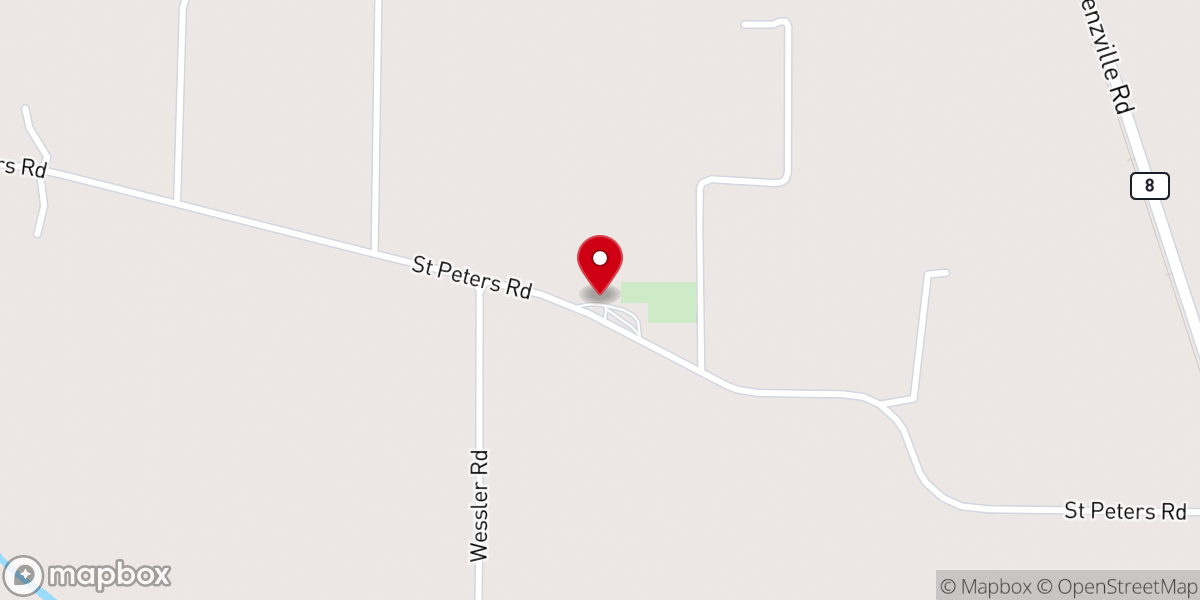Map showing location of St Peter's Lutheran Church