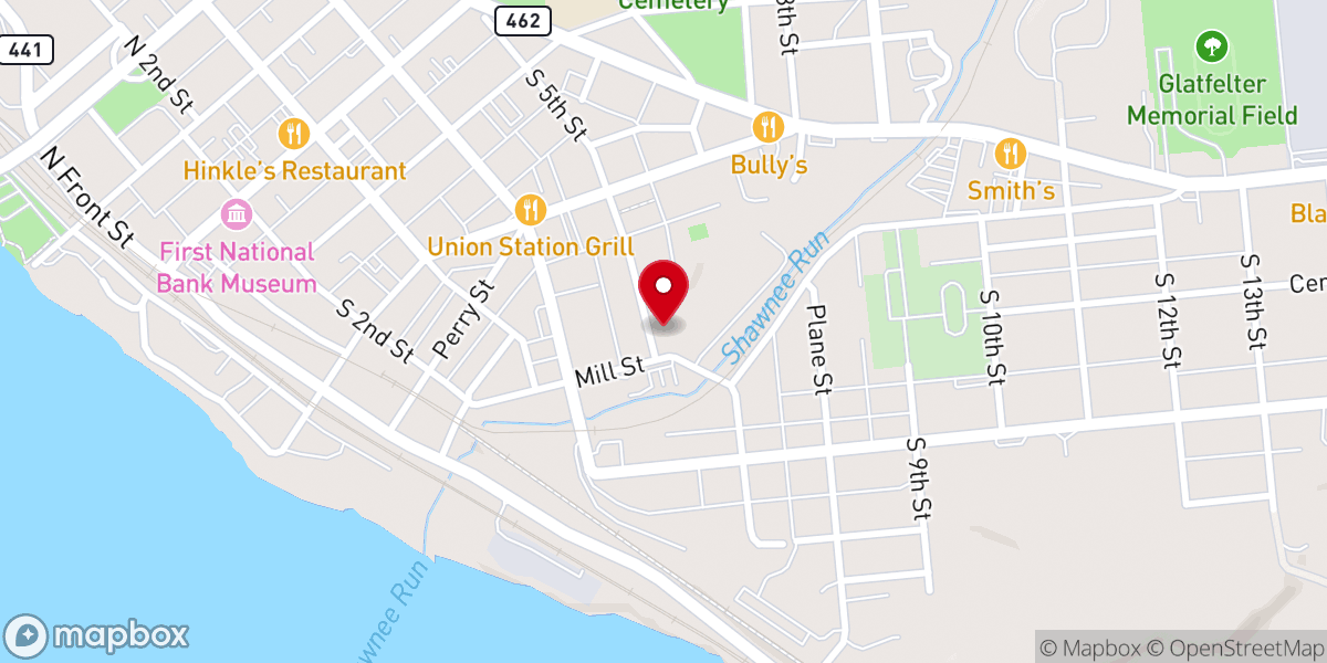 Map showing location of St Paul's Baptist Church
