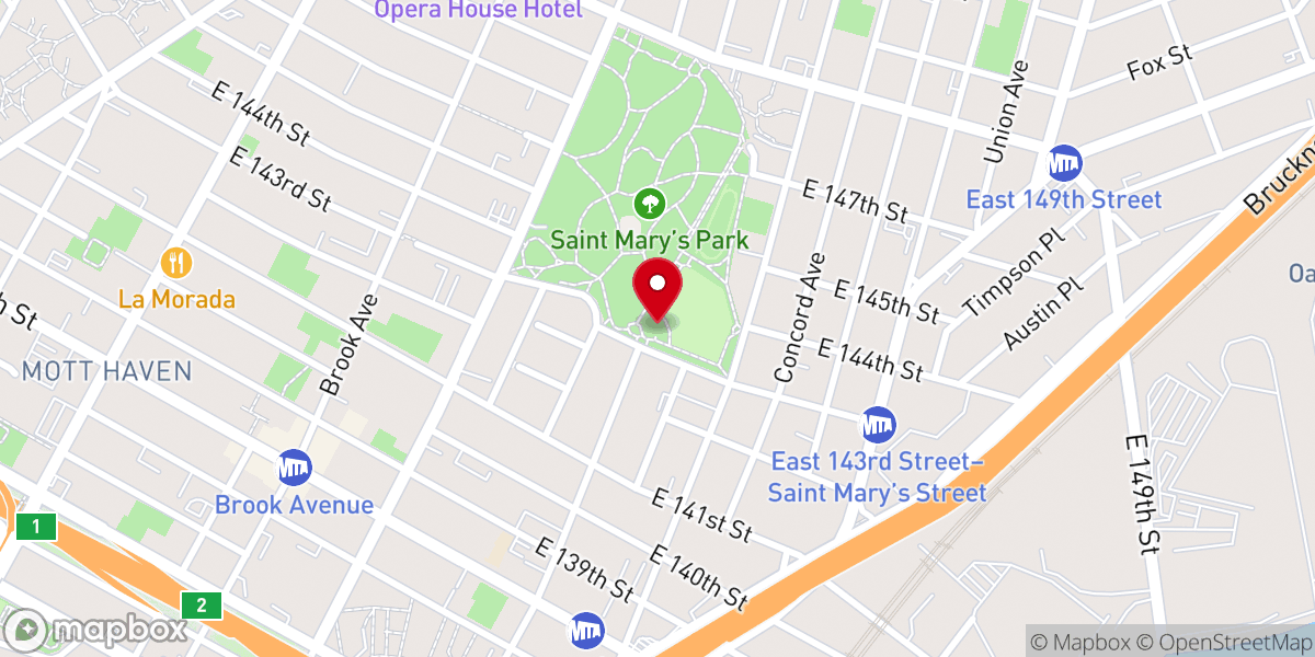 Map showing location of St. Mary's Dog Run