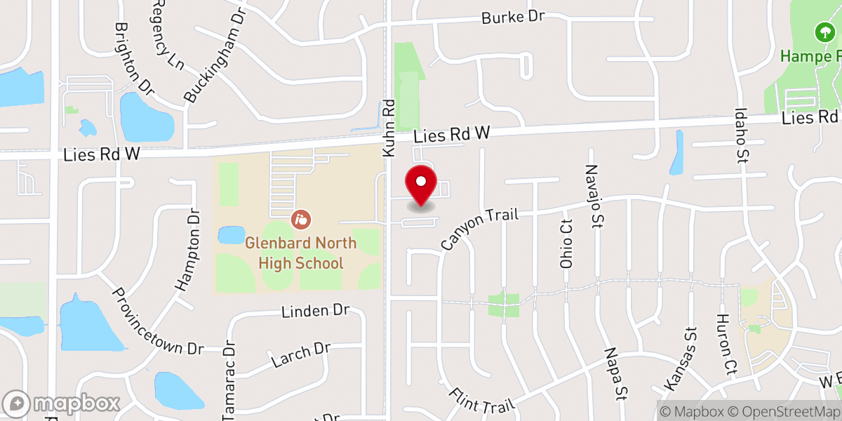 Map showing location of Heritage Presbyterian Church