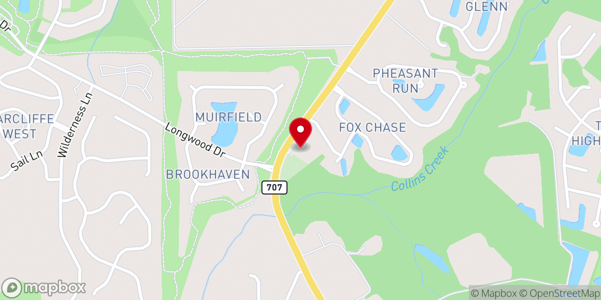 Map showing location of Live Oak Church