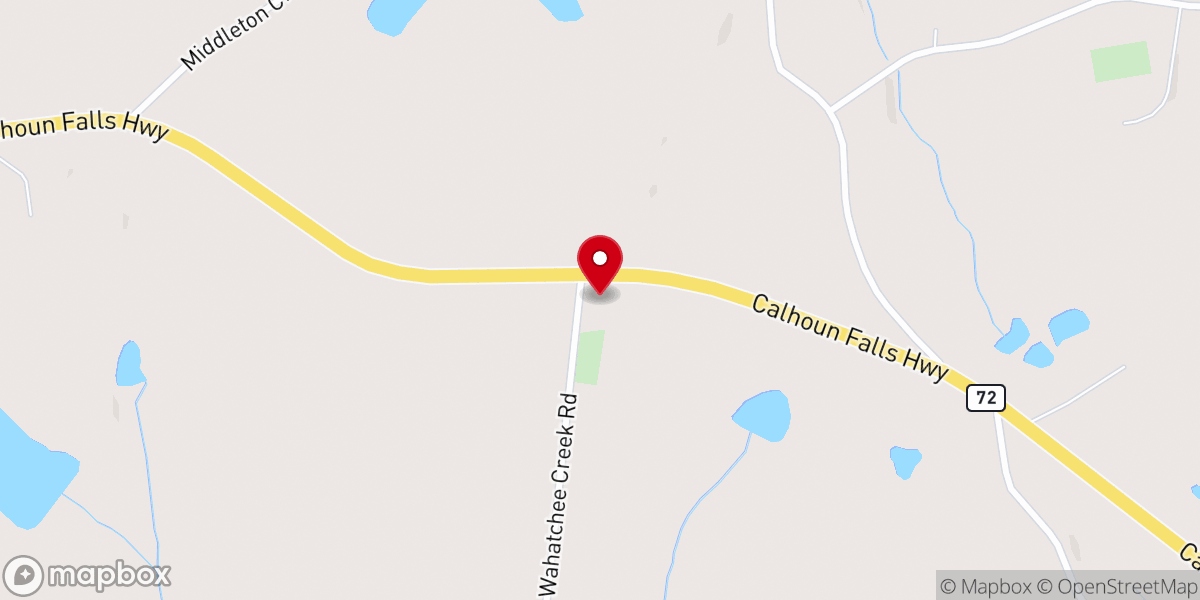 Map showing location of Rose Hill Baptist Church