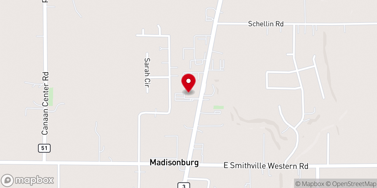 Map showing location of Church-Cross United Methodist