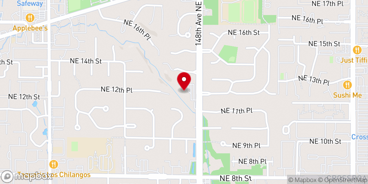 Map showing location of Kelsey Creek Church