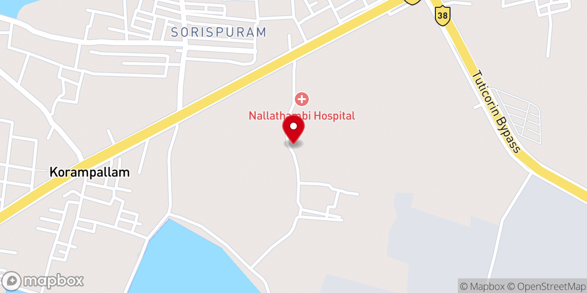 Map showing location of The Pentecostal Mission korampallam