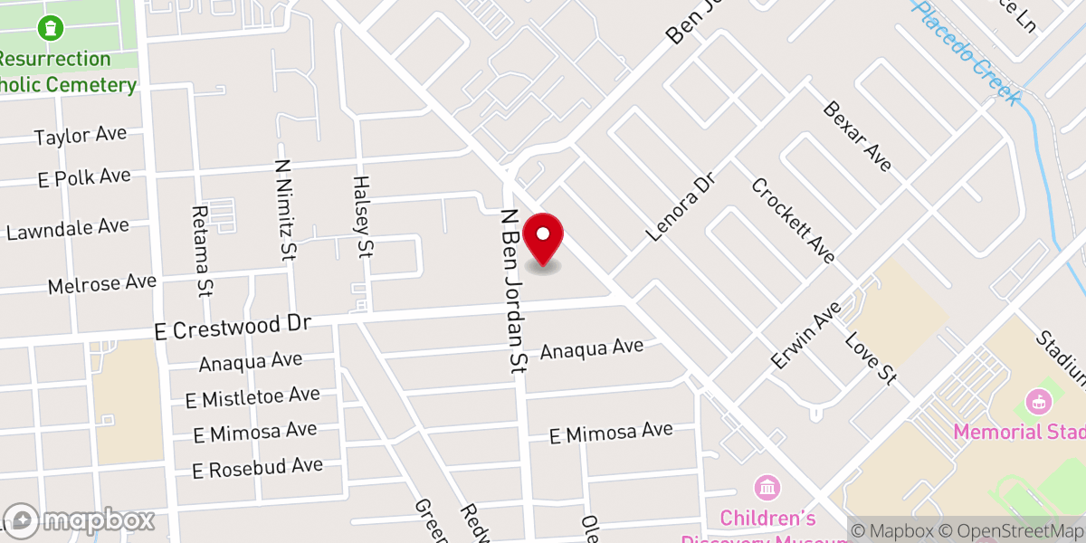Map showing location of Our Saviour's Lutheran Church